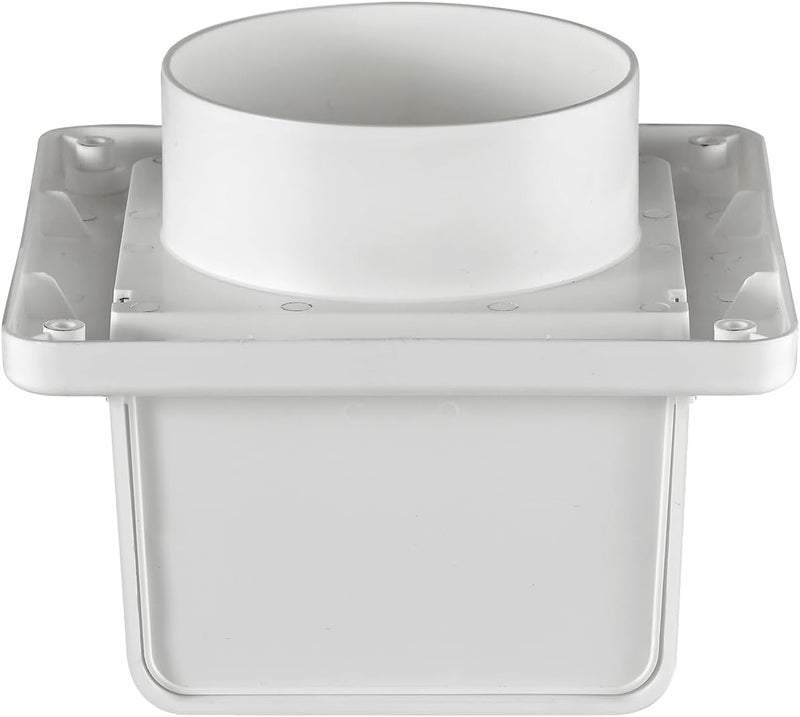 Lambro 143W 4-inch Plastic Soffit Exhaust Dryer Vent with Damper - White - Image 3